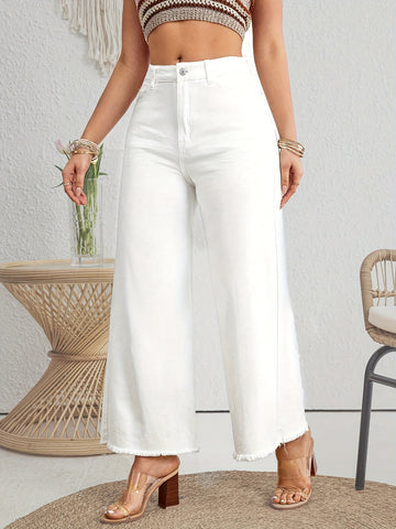 5019 Women's High-Waisted Straight-Leg Jeans - Stretchy Non-Transparent Pants with Built-In Zipper Closure, All-Season Elegant Casual Formal Trousers for Everyday & Special Occasions, Versatile Bottoms, Timeless Design, Durab