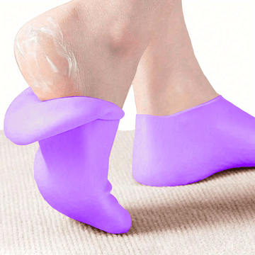 1Pair Silicone Socks for Dry Cracked Feet, Women's Foot Socks for Moisturizing, Cracked Heel