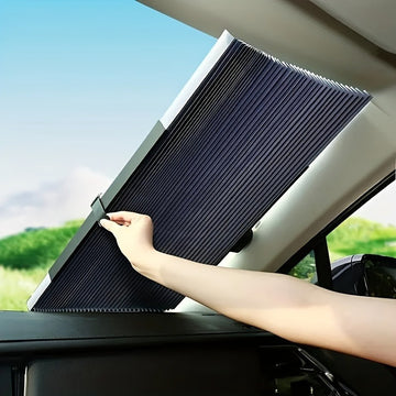 Easy-Install Uv-Resistant Car Sunshade - Heat-Insulating, Foldable Design For Vehicle Interior Protection