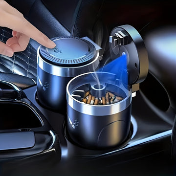 Premium LED Car Ashtray with Easy-Clean