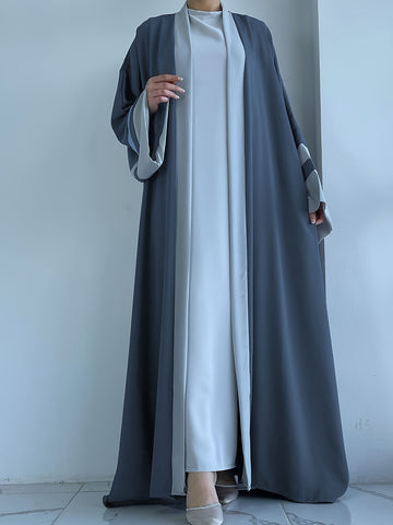 Elegant Two-Piece Abaya Set for Women - / MH