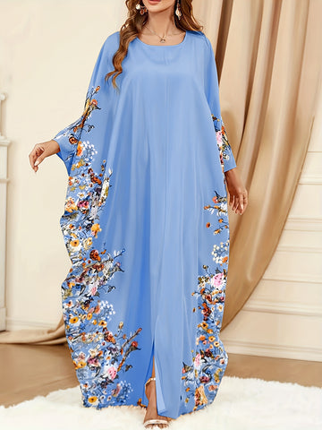 Polyester Kaftan Dress Floral Print Polyester Women's fashion 'MH