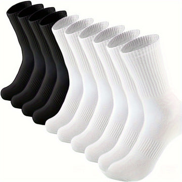 10 Pairs/20 Pairs Basic Color Men's and Women's Casual Comfortable Long Socks with Arch Support