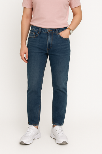 “Classic Blue Slim-Fit Denim Jeans”