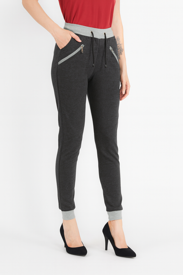 Women’s Jogger Pants – Charcoal Grey with Contrast Trim'/MH