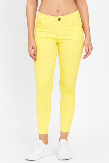 Women’s Slim Fit Belt System Pants – Yellow'/MH