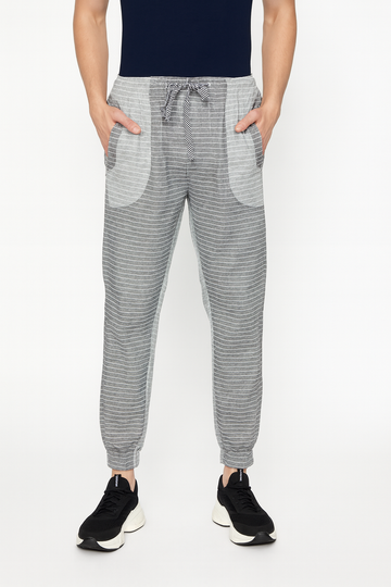 Men’s Grey Striped Jogger Pants. / MH