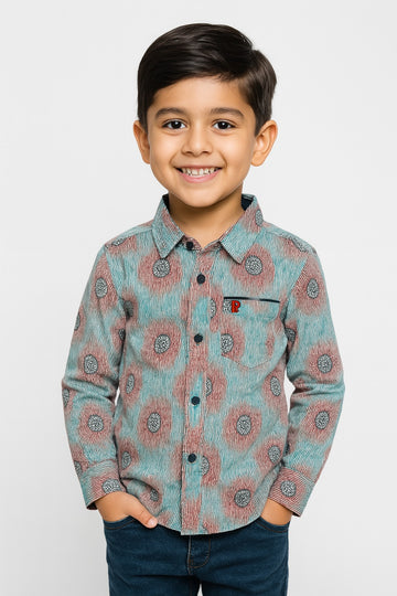 Seafoam Ripple Print Shirt MH