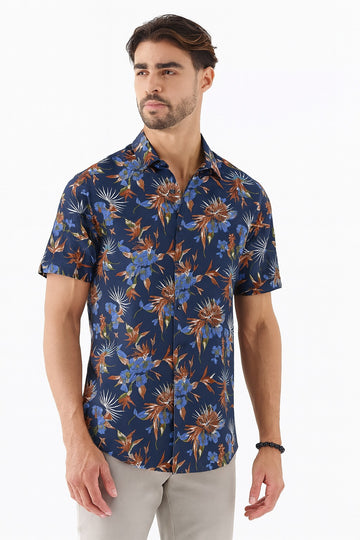 Regular Fit Tropical Floral Men's Shirt | MH