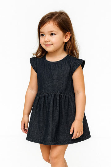 Kid's Denim High Sleeve Dress | MH