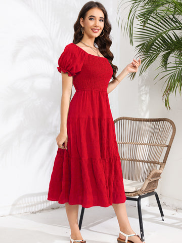 Solid Color Two-Wear Dress./MH