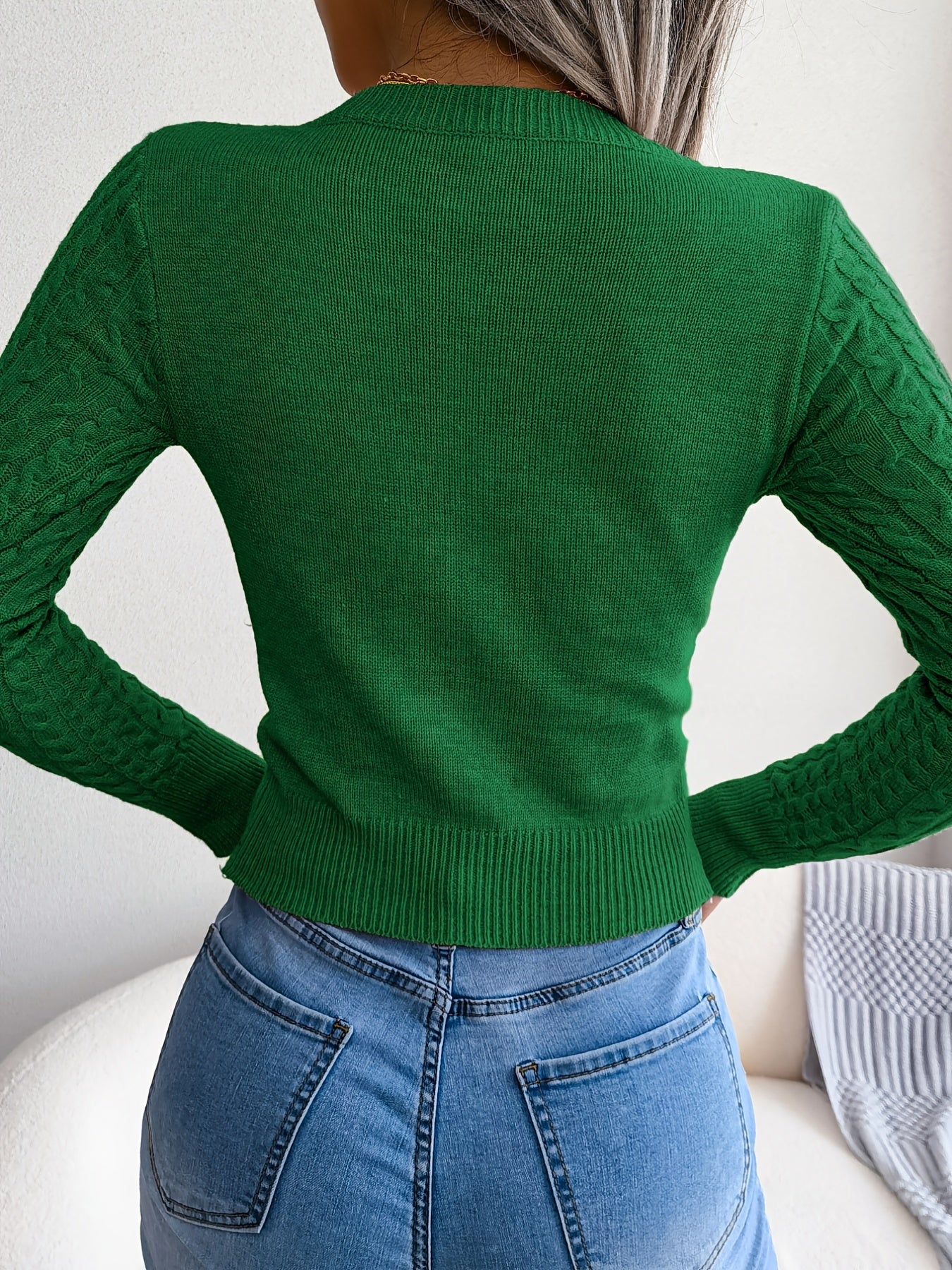 Women'S Sexy Hollow-Out Knit Pullover Sweater,