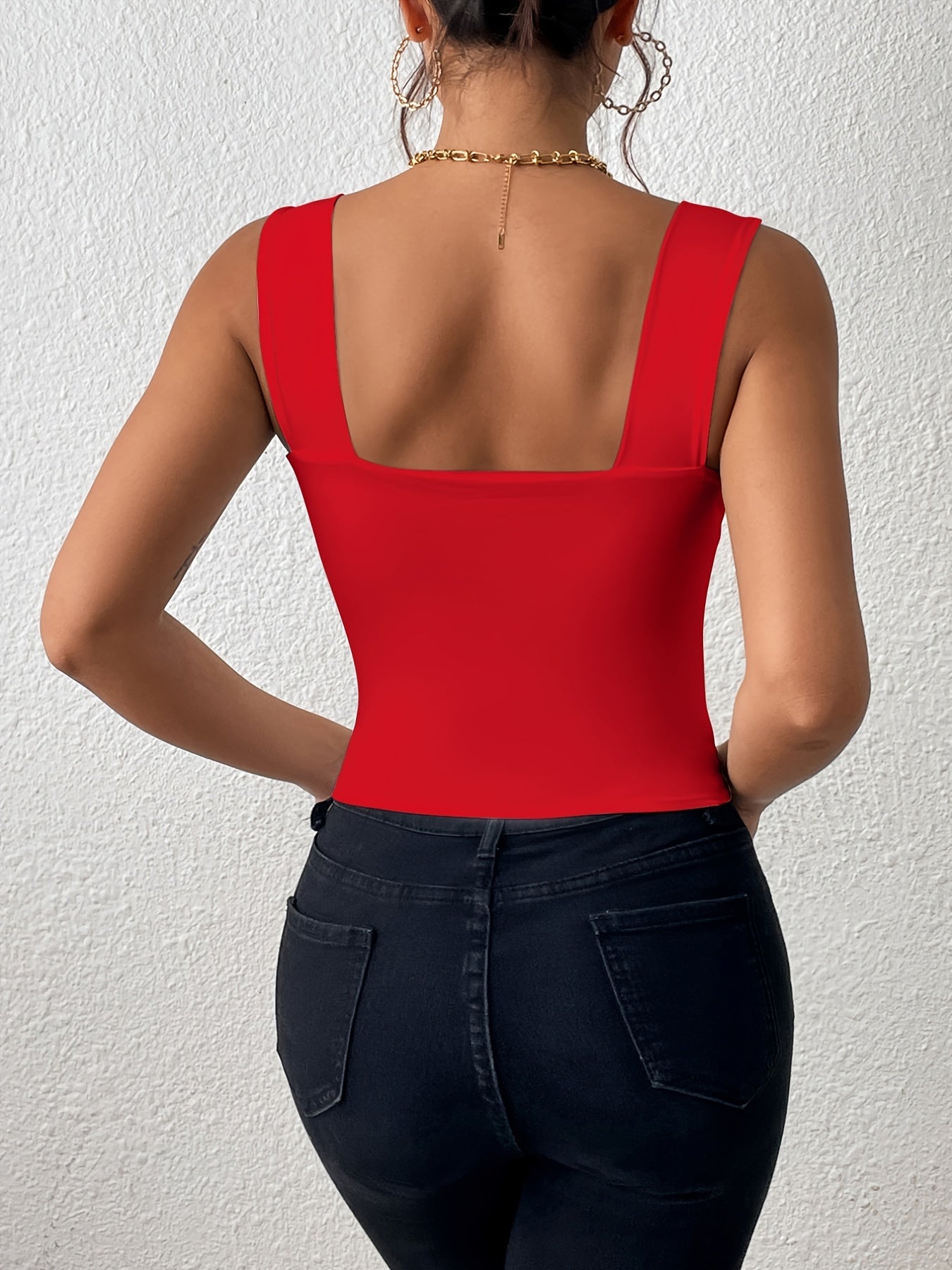 Women's Basic Solid Crop Tank Top,