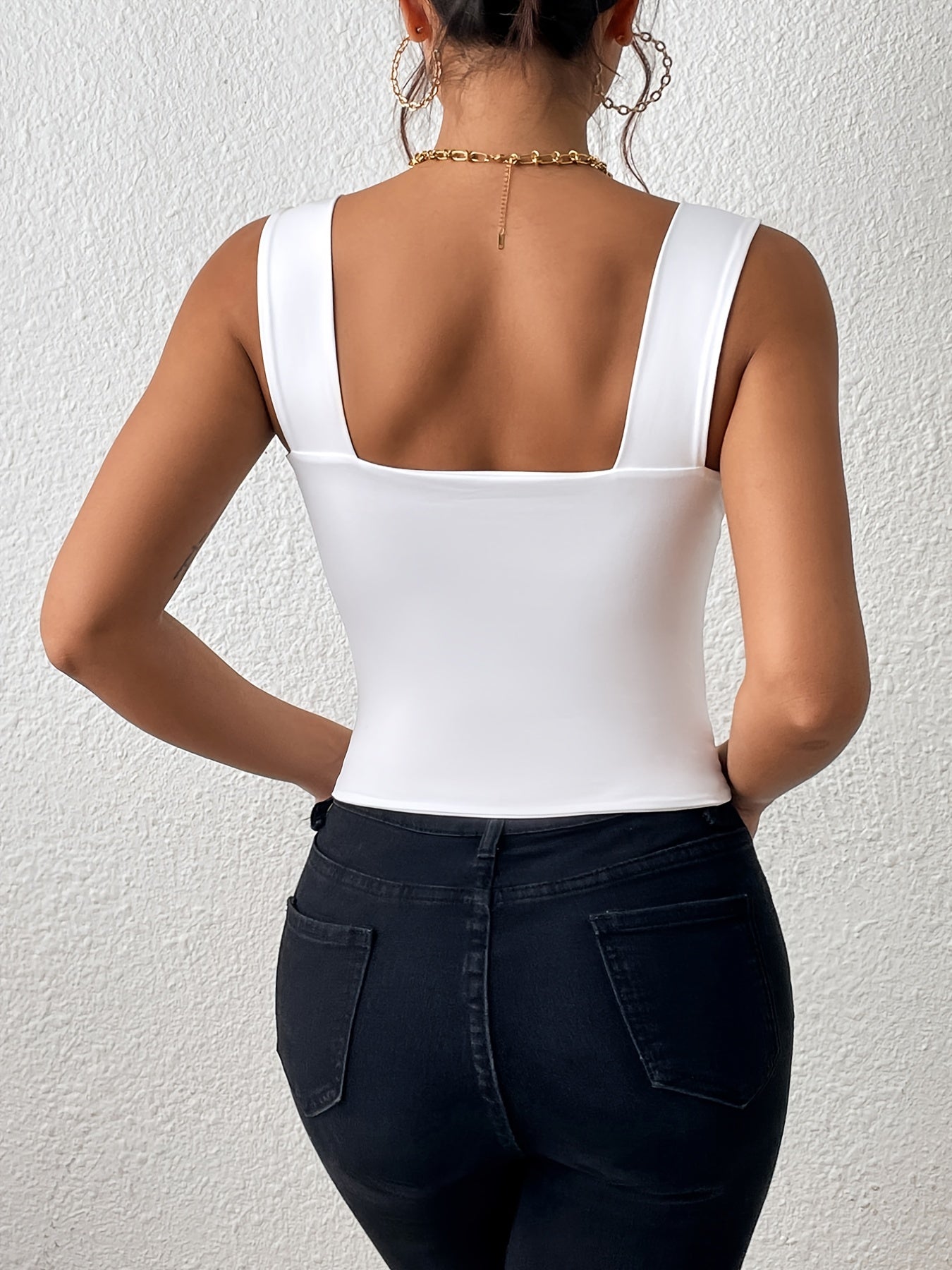 Women's Basic Solid Crop Tank Top,