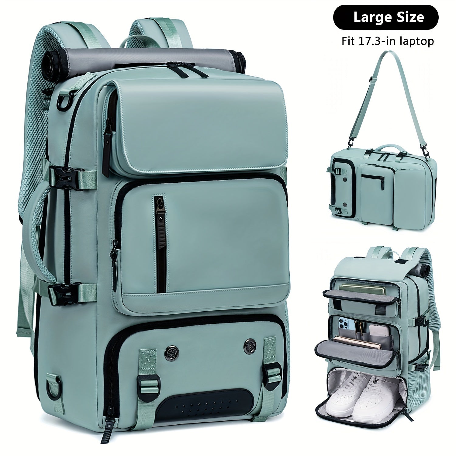 Versatile Large-Capacity Backpack for Men & Women - Durable Hiking & Camping Bag with Shoe Compartment, USB Charging Port, and Multiple Pockets - Ideal for Business and Personal Gifts, Camping Backpack