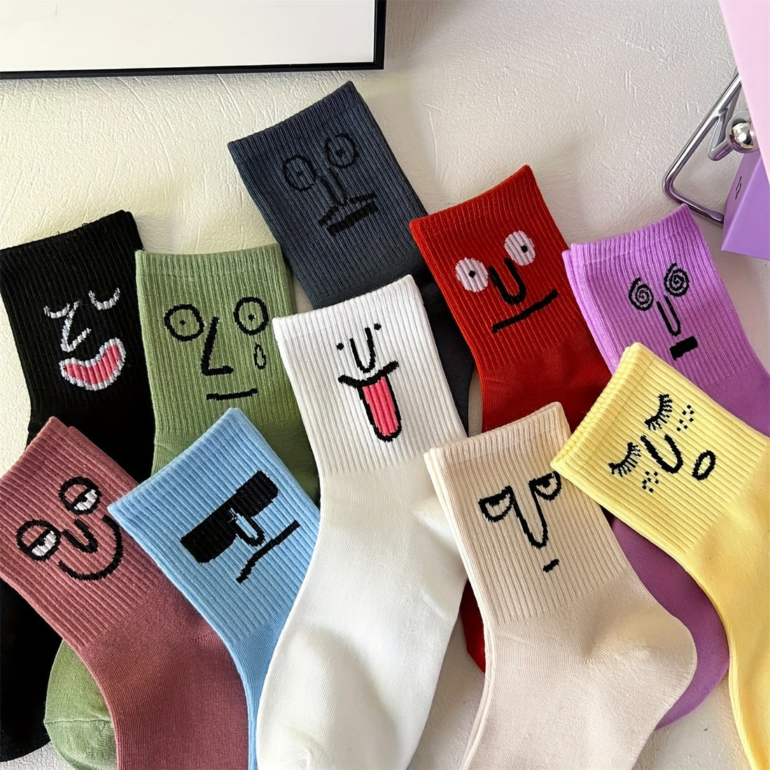 1 Pair And 3/5 Pairs Of Boys' Funny Odor-resistant Quarter Socks