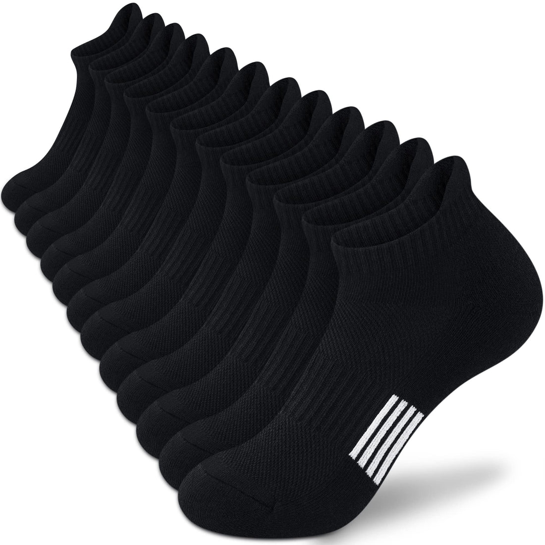 3/6/10 Pairs Outdoor Sports Socks, Women's Athletic Running Comfort Running Socks Cushioned Low Cut Socks