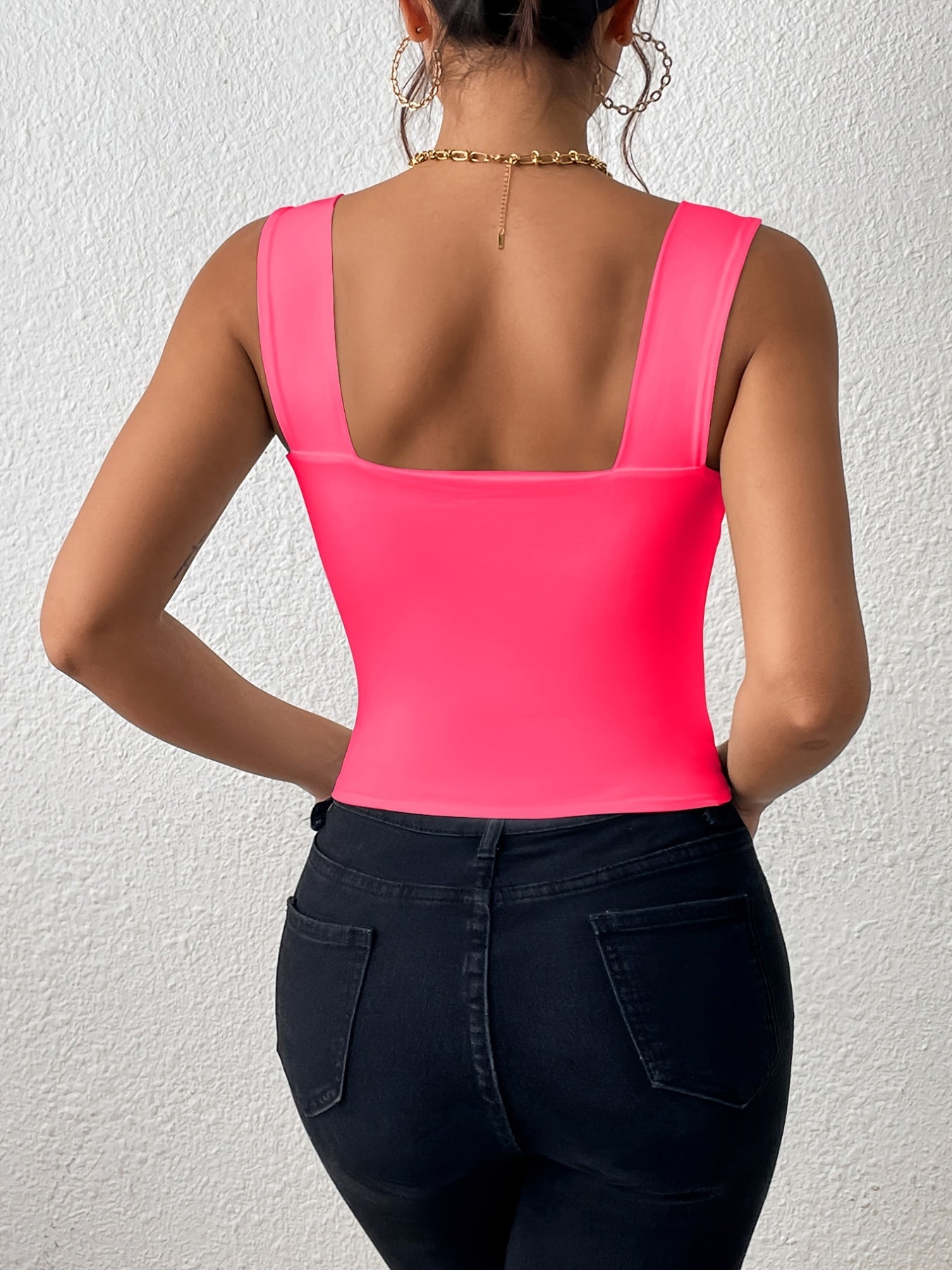 Women's Basic Solid Crop Tank Top,