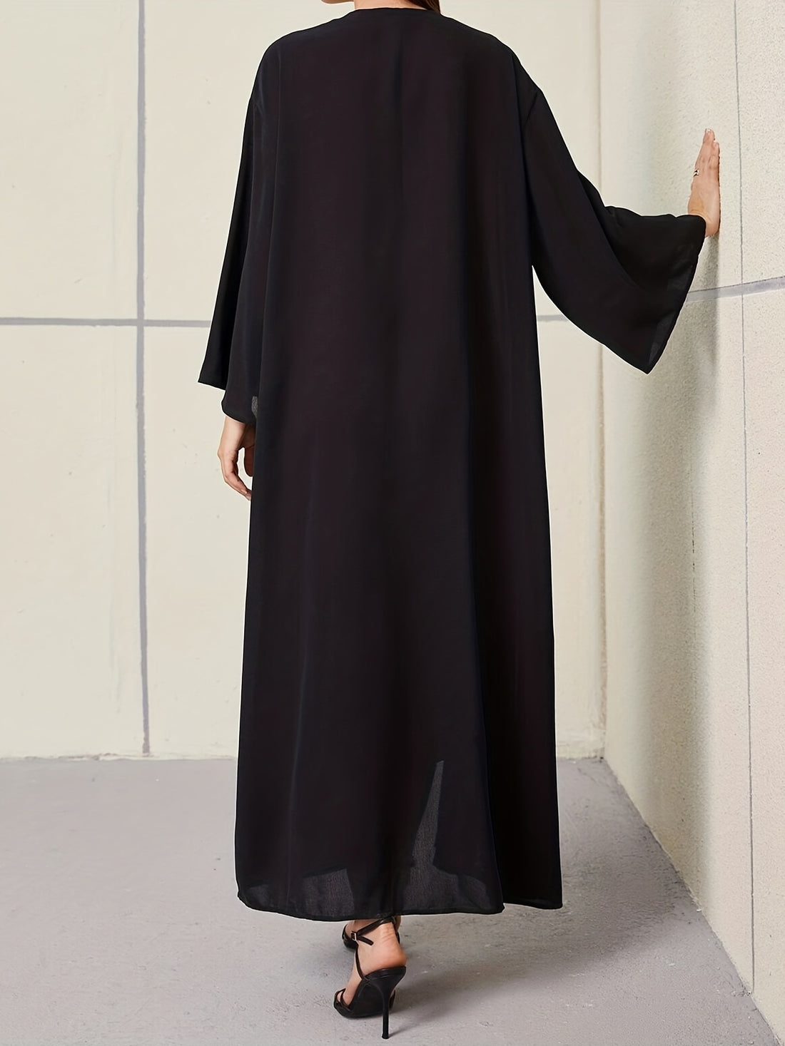 Ramadan Gold Embroidered Kaftan, Modest Long Sleeve '/MH