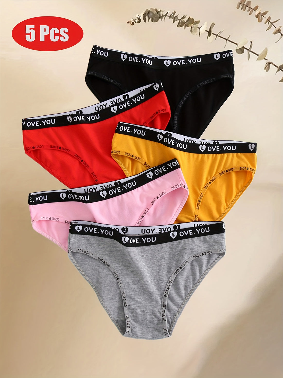 Pack of 5 Casual Daily Women's Triangle Underpants Comfortable ./MH