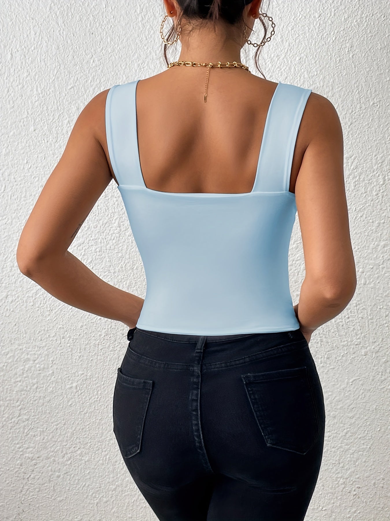 Women's Basic Solid Crop Tank Top,