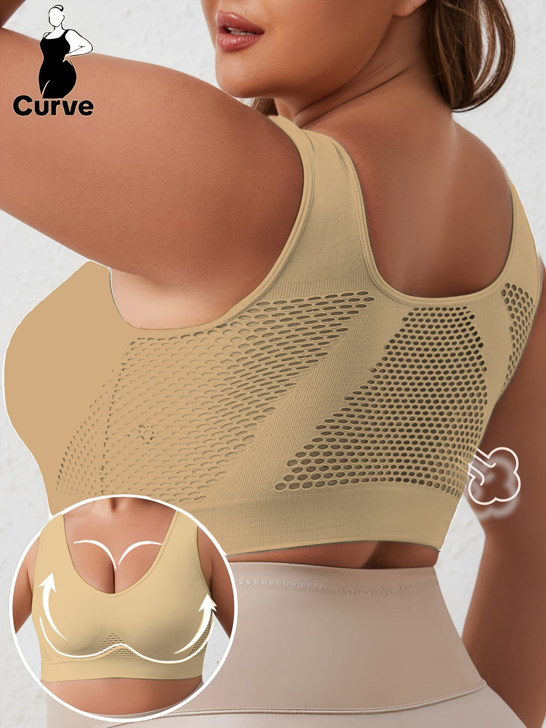 Plus-size Women's sports bra,  /MH