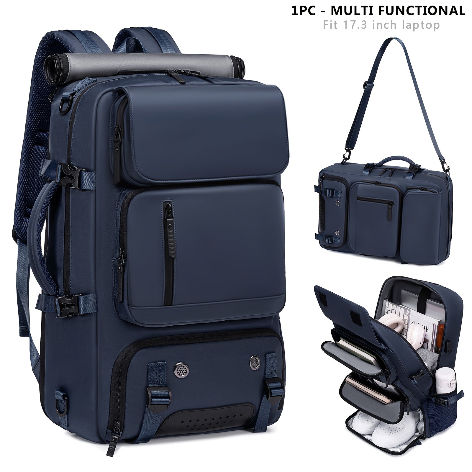 Versatile Large-Capacity Backpack for Men & Women - Durable Hiking & Camping Bag with Shoe Compartment, USB Charging Port, and Multiple Pockets - Ideal for Business and Personal Gifts, Camping Backpack