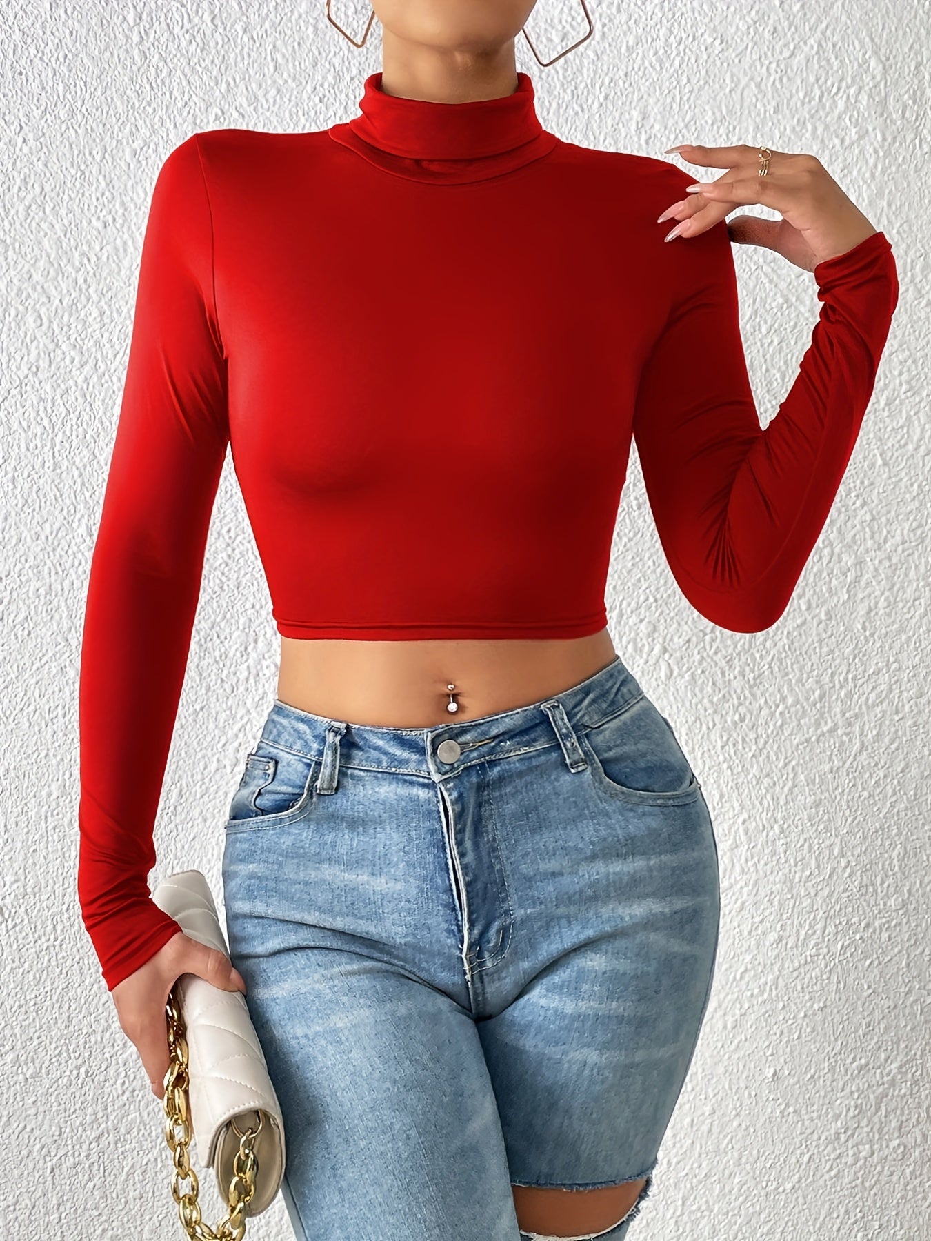 European and American Fashion Sexy Short Women's Top .