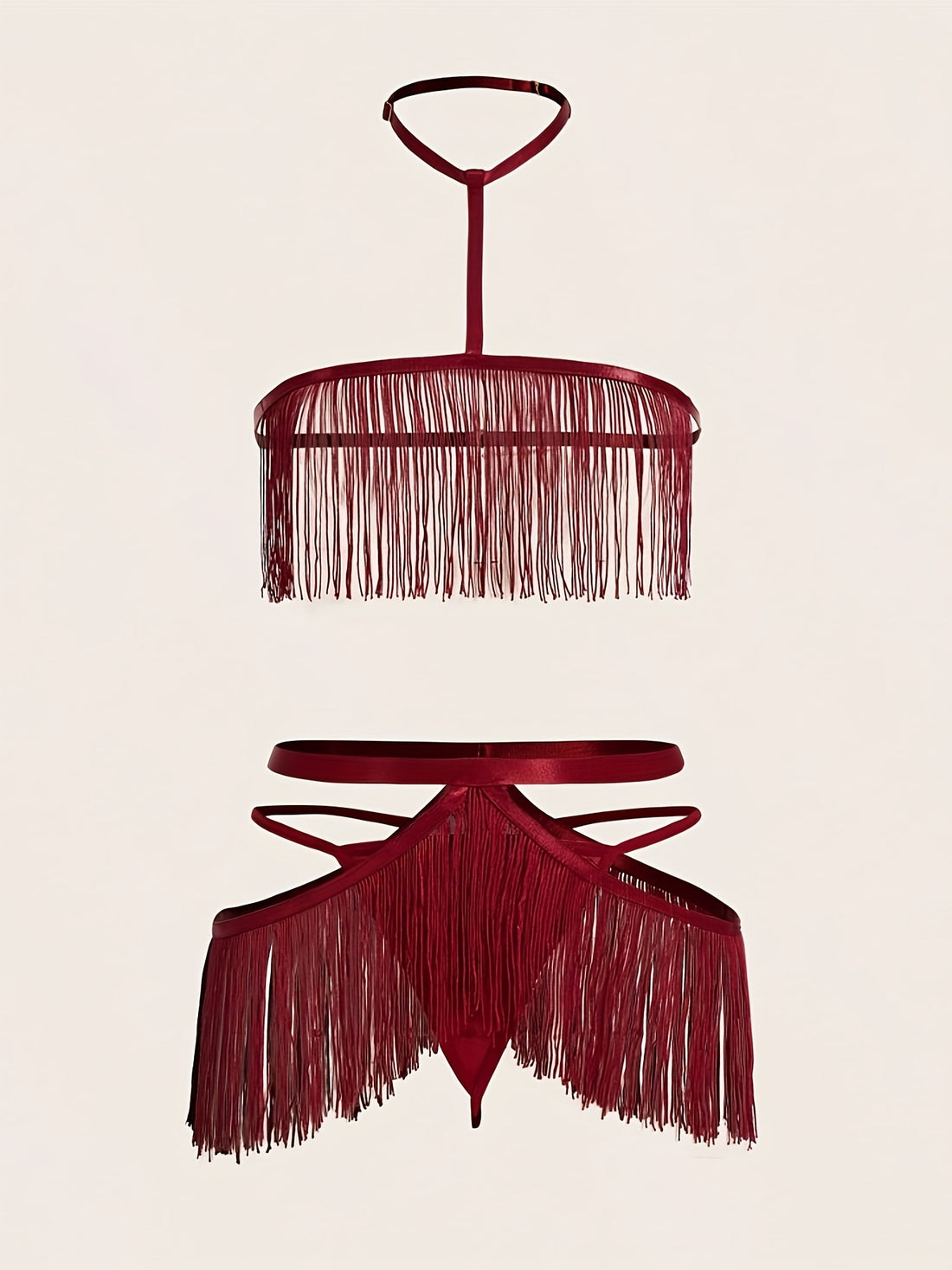 Halter Neck Tassel Fashion Charm Design Lingerie Set, /MH