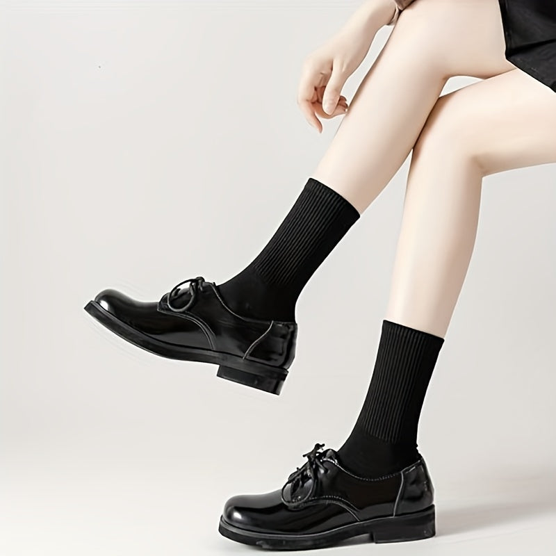 10 Pairs/20 Pairs Basic Color Men's and Women's Casual Comfortable Long Socks with Arch Support