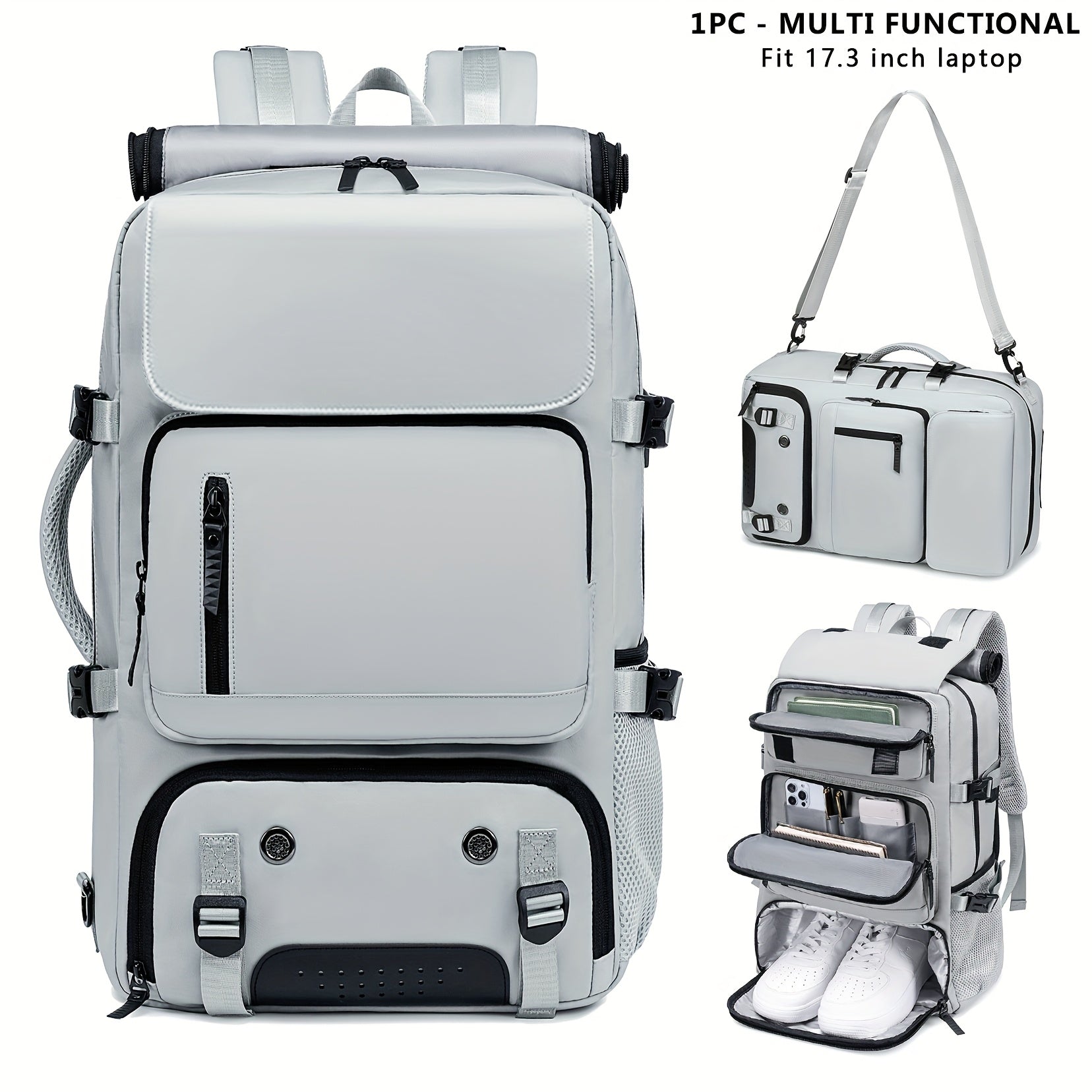 Versatile Large-Capacity Backpack for Men & Women - Durable Hiking & Camping Bag with Shoe Compartment, USB Charging Port, and Multiple Pockets - Ideal for Business and Personal Gifts, Camping Backpack
