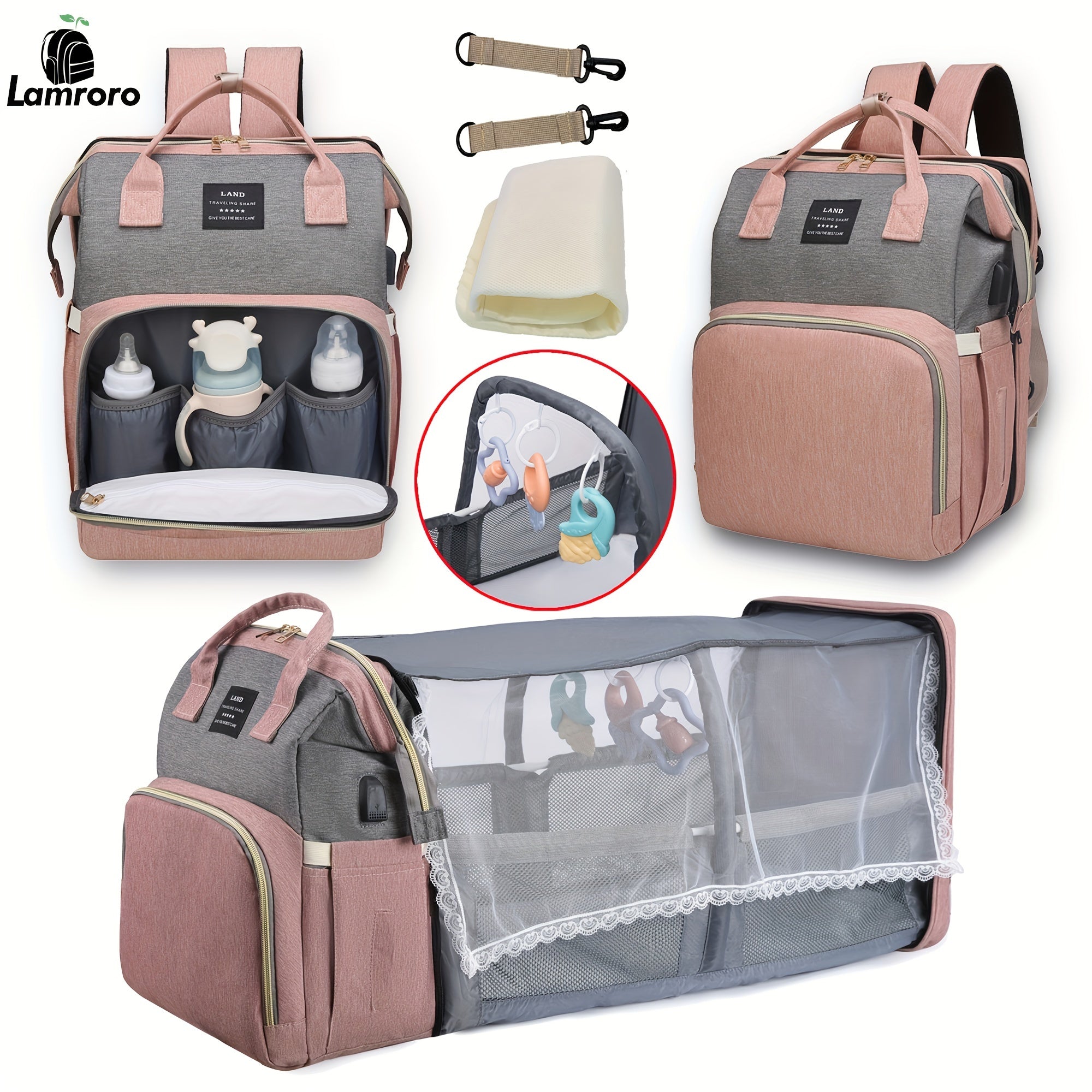 Lamroro The Ultimate Diaper Bag Backpack:, Large Capacity, Christmas, Halloween, Thanksgiving Day Gift Carnival