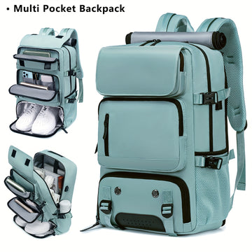 Versatile Large-Capacity Backpack for Men & Women - Durable Hiking & Camping Bag with Shoe Compartment, USB Charging Port, and Multiple Pockets - Ideal for Business and Personal Gifts, Camping Backpack