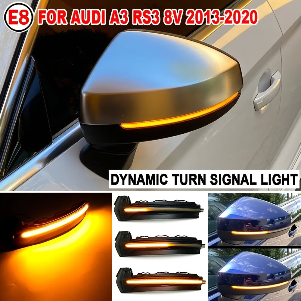 2pcs LED Dynamic Side Mirror Indicator for Audi A3/8V S3/RS3 2013-2017