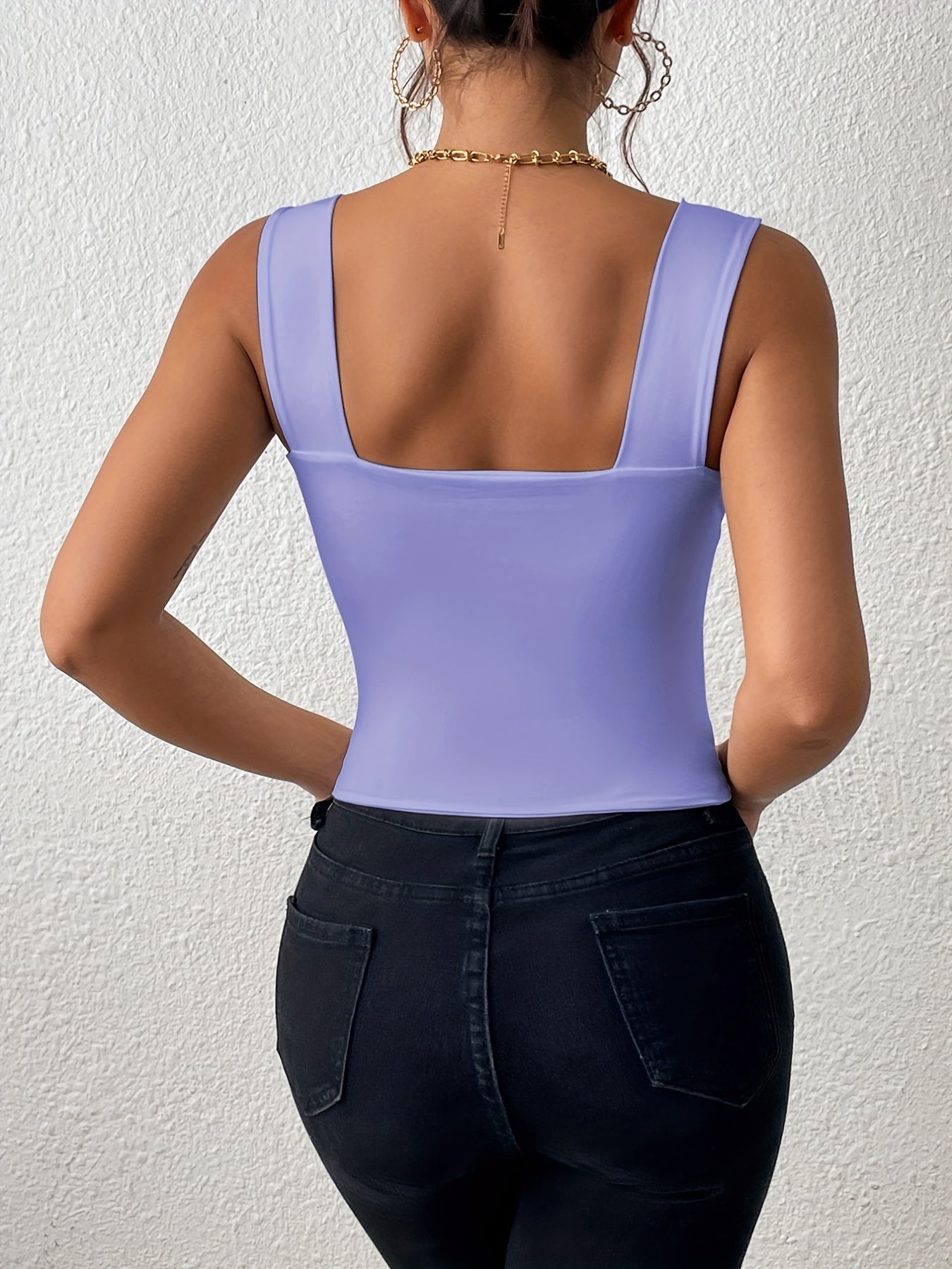 Women's Basic Solid Crop Tank Top,
