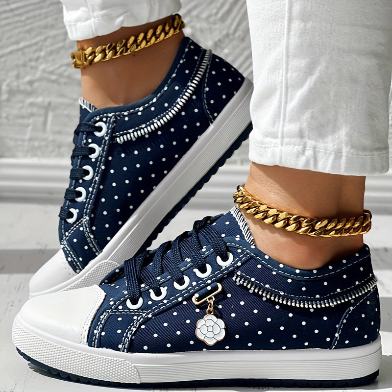 CHICME Women's Floral Mesh & Synthetic Cover Casual Sneakers .