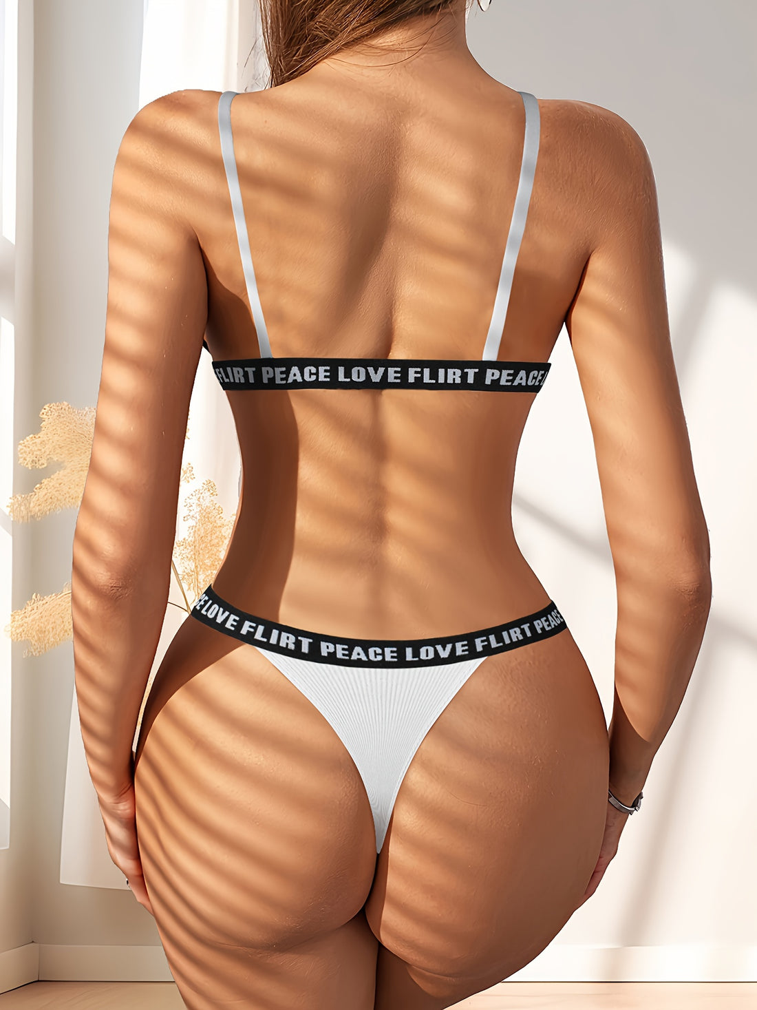 Comfortable Triangle Bralette and High-Waisted Bikini Bottoms Set - Adult,/MH