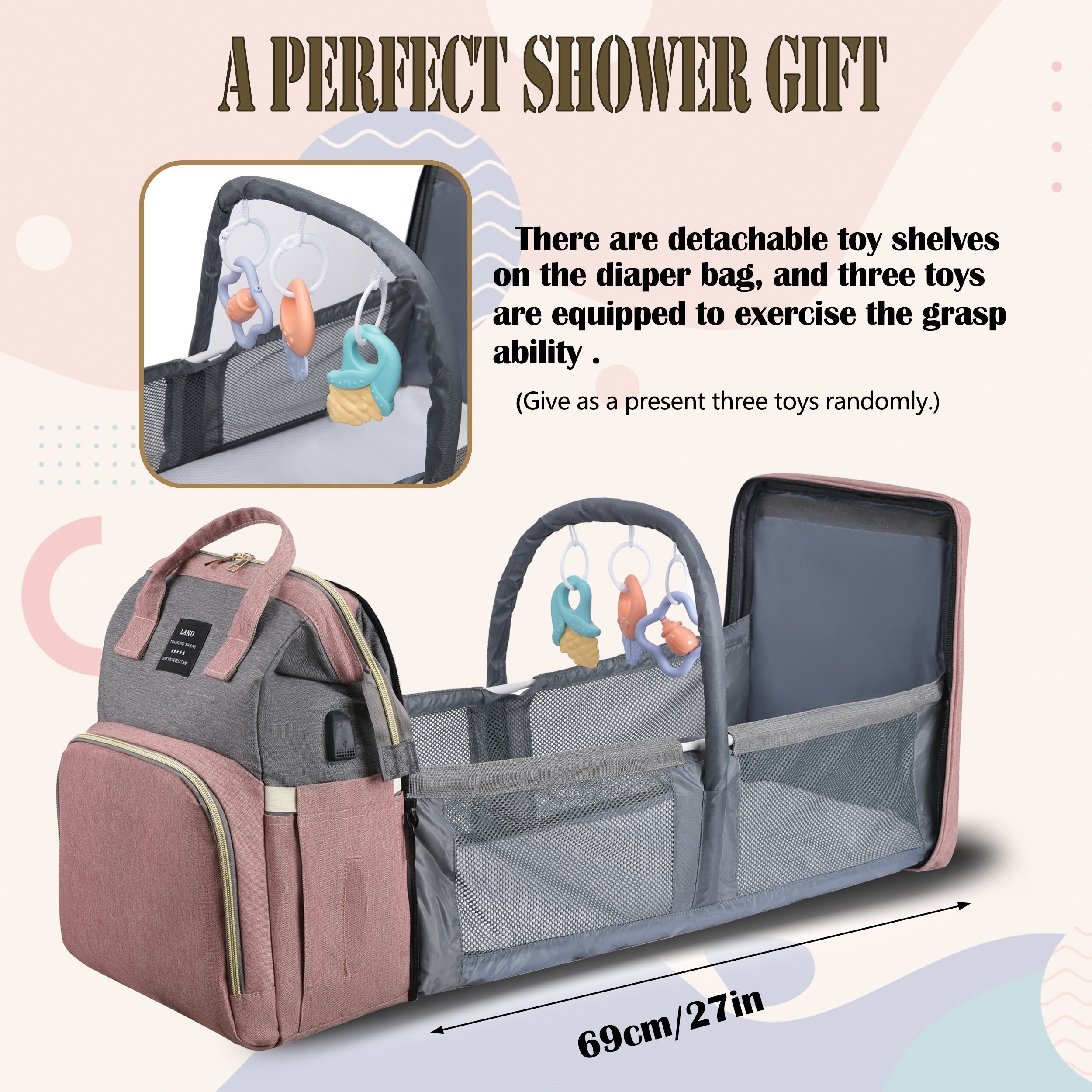 Lamroro The Ultimate Diaper Bag Backpack:, Large Capacity, Christmas, Halloween, Thanksgiving Day Gift Carnival