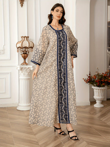 Elegant Middle Eastern Style Jalabiya Dress for Women -./MH