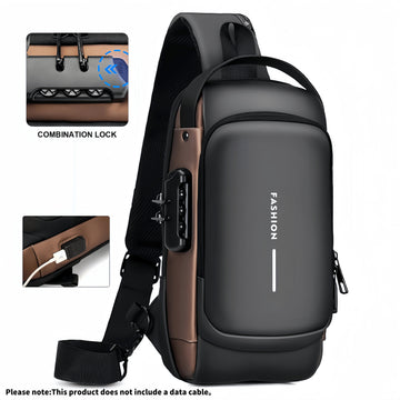 1pc Multi-functional Trendy Sling Bag With Password Lock, Leisure Travel Sport Chest Bag, Wear-resistant Crossbody Bag For Hanging Out & Daily Commute, Suit For Men And Women