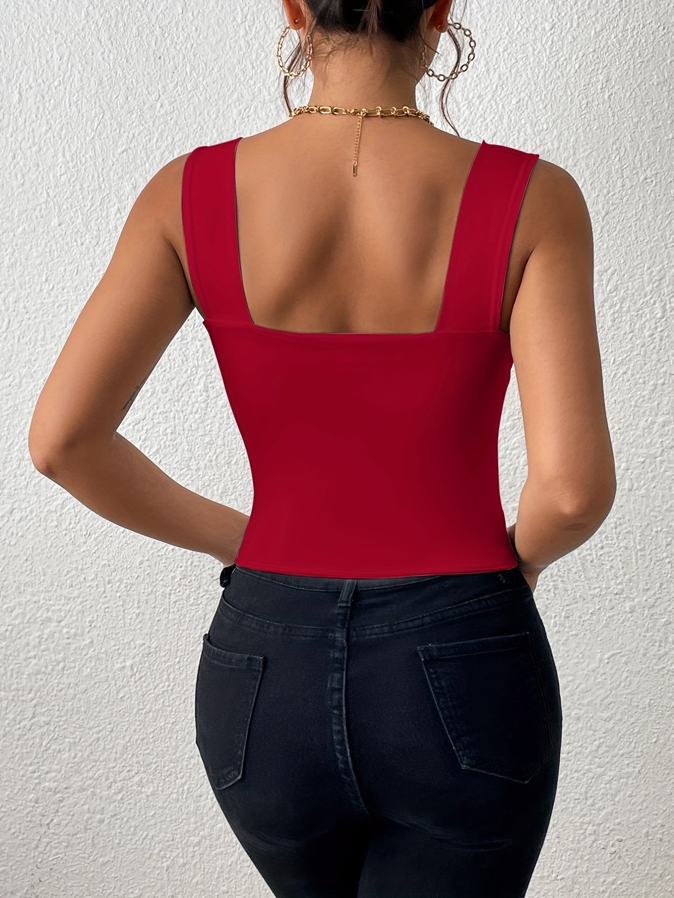 Women's Basic Solid Crop Tank Top,