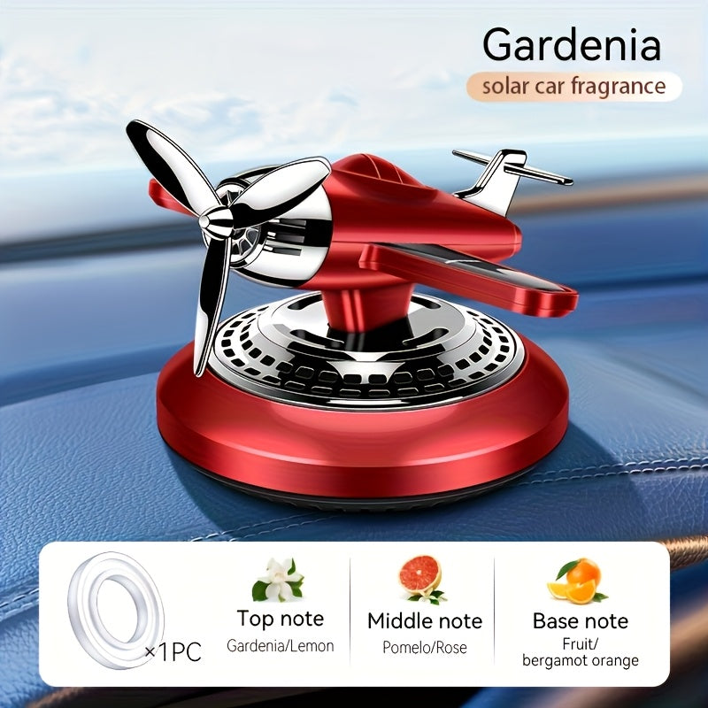 Rotating Vintage Fighter Jet Car Air Freshener & Dashboard Decor
