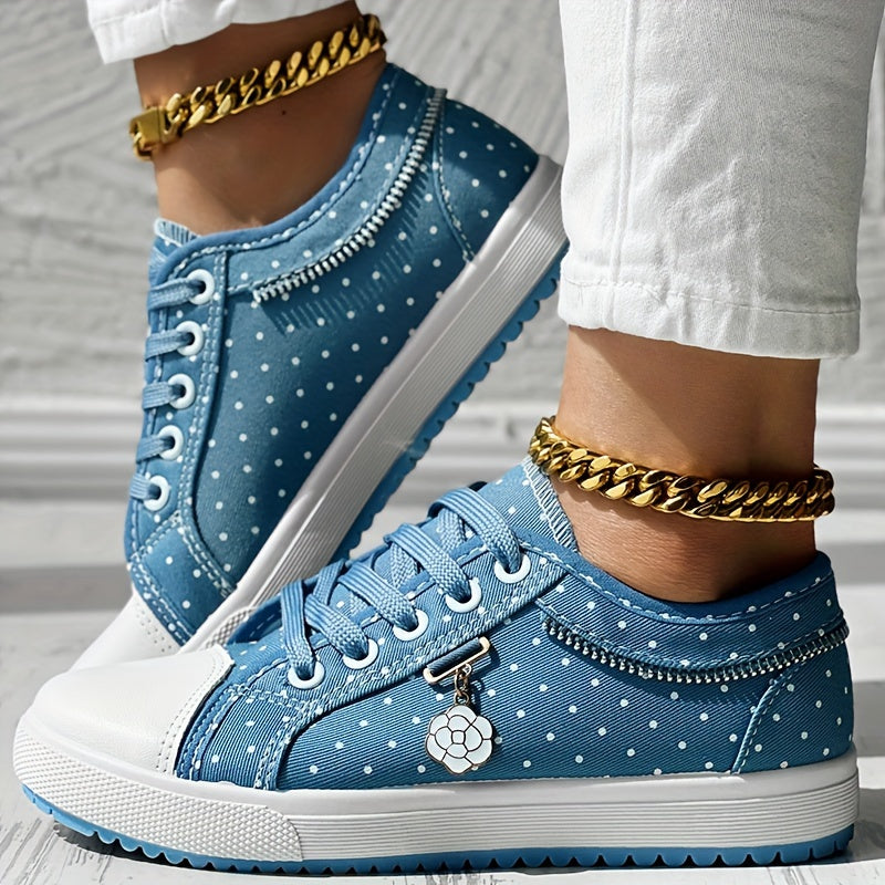 CHICME Women's Floral Mesh & Synthetic Cover Casual Sneakers .
