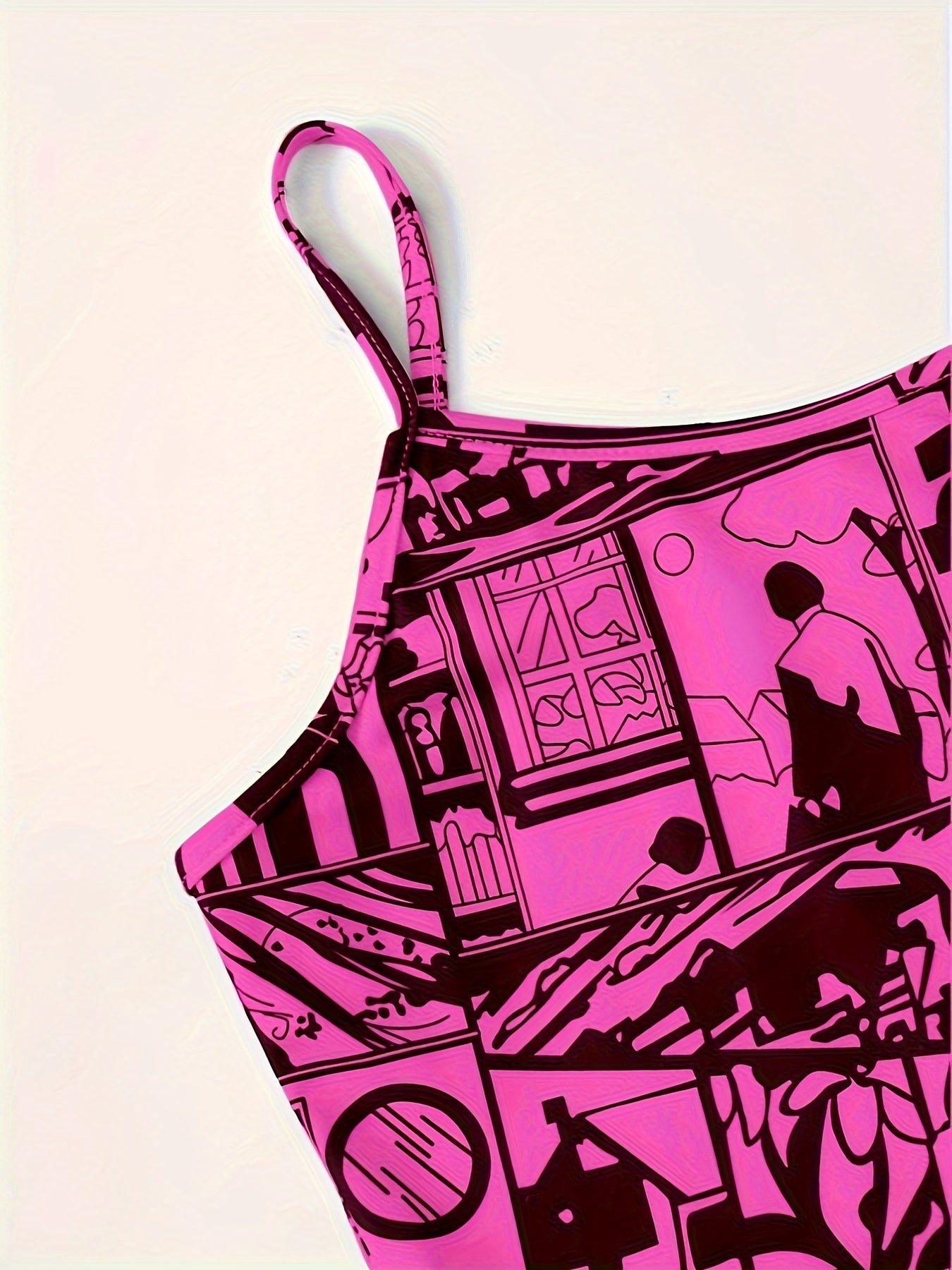 Anime Print Two-piece Shorts Set,