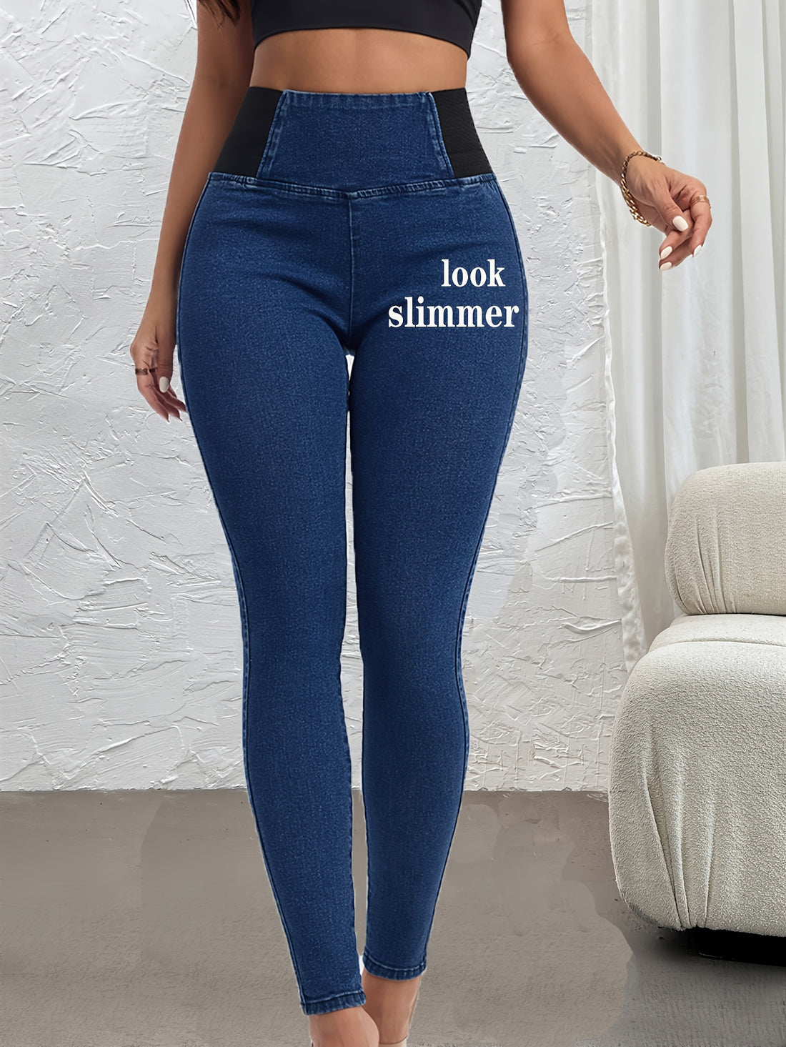 YIKENIU Women's Stretch Skinny Pants - Non-See-Through Tight Leggings, Stretchy Jeans-like Look for Everyday & Formal Outfits - All-Season Fit Pants, Versatile Clothing, Smooth Texture