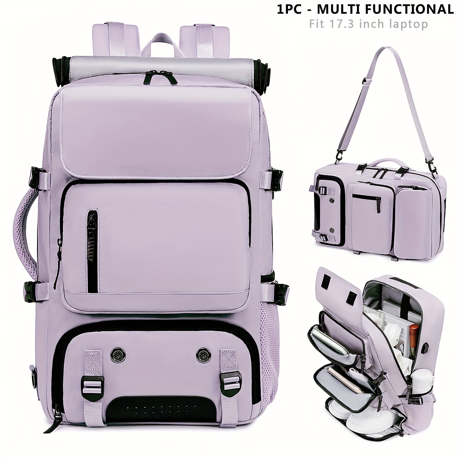 Versatile Large-Capacity Backpack for Men & Women - Durable Hiking & Camping Bag with Shoe Compartment, USB Charging Port, and Multiple Pockets - Ideal for Business and Personal Gifts, Camping Backpack