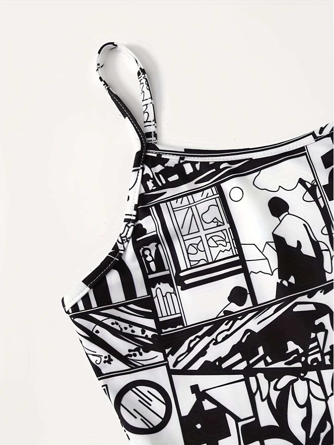 Anime Print Two-piece Shorts Set,