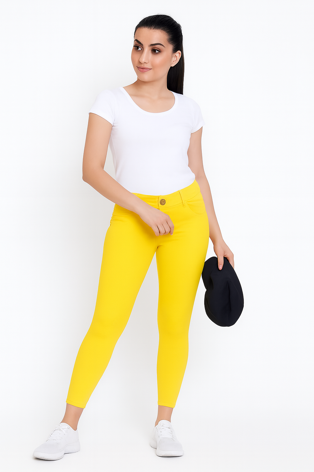 Women’s Slim Fit Belt System Pants – Yellow'/MH