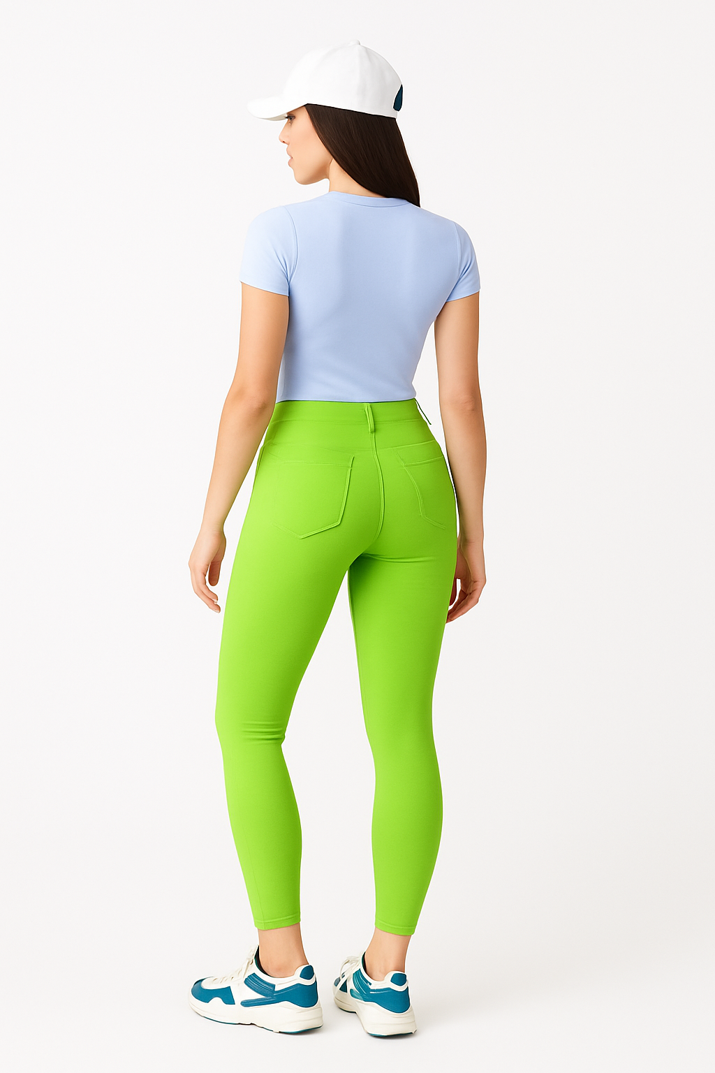 Women’s Slim Fit Belt System Pants – Green'/MH