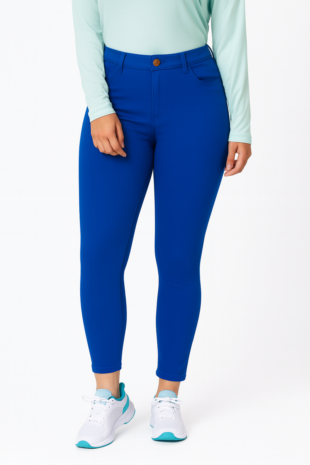Women’s Slim Fit Belt System Pants – Royal Blue'/MH